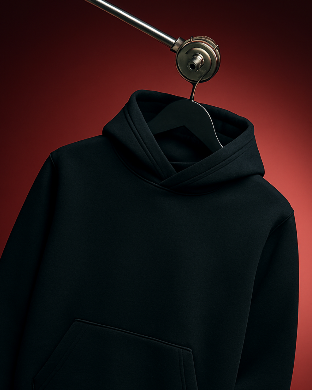 Solid Black Oversize Hoodie