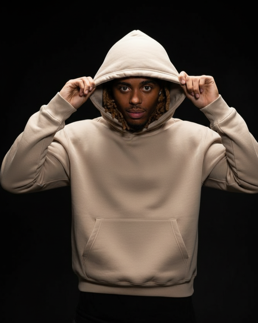 Beige Oversize Hoodie