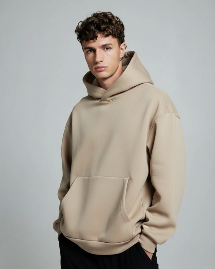 Beige Oversize Hoodie