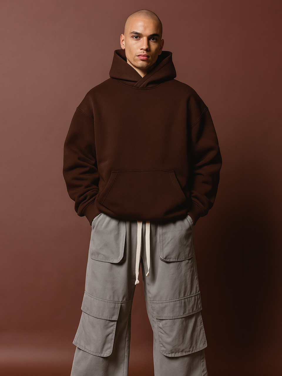 Brown Oversize Hoodie