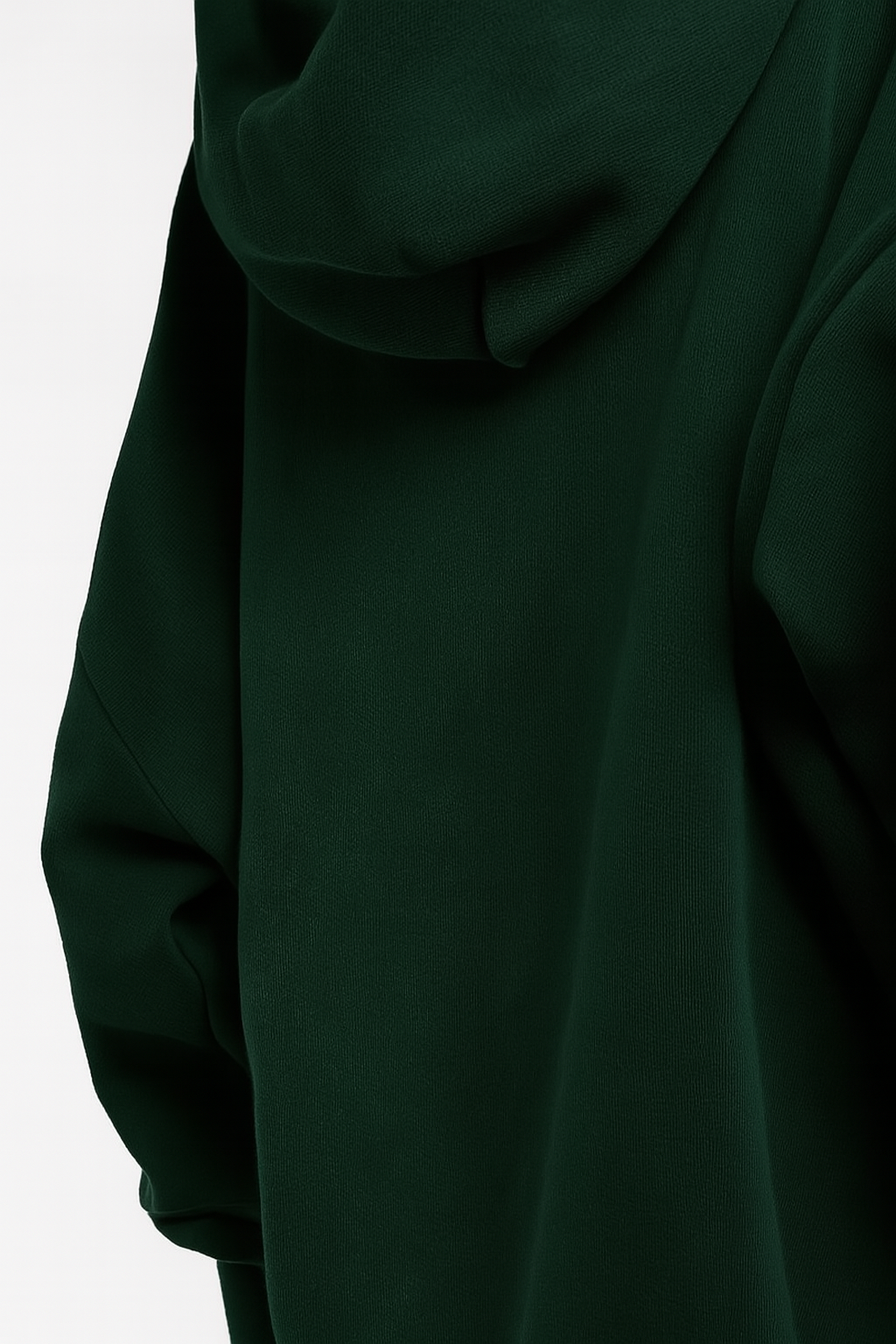 Solid Dark Green Oversize Hoodie - ZIDDIZEN