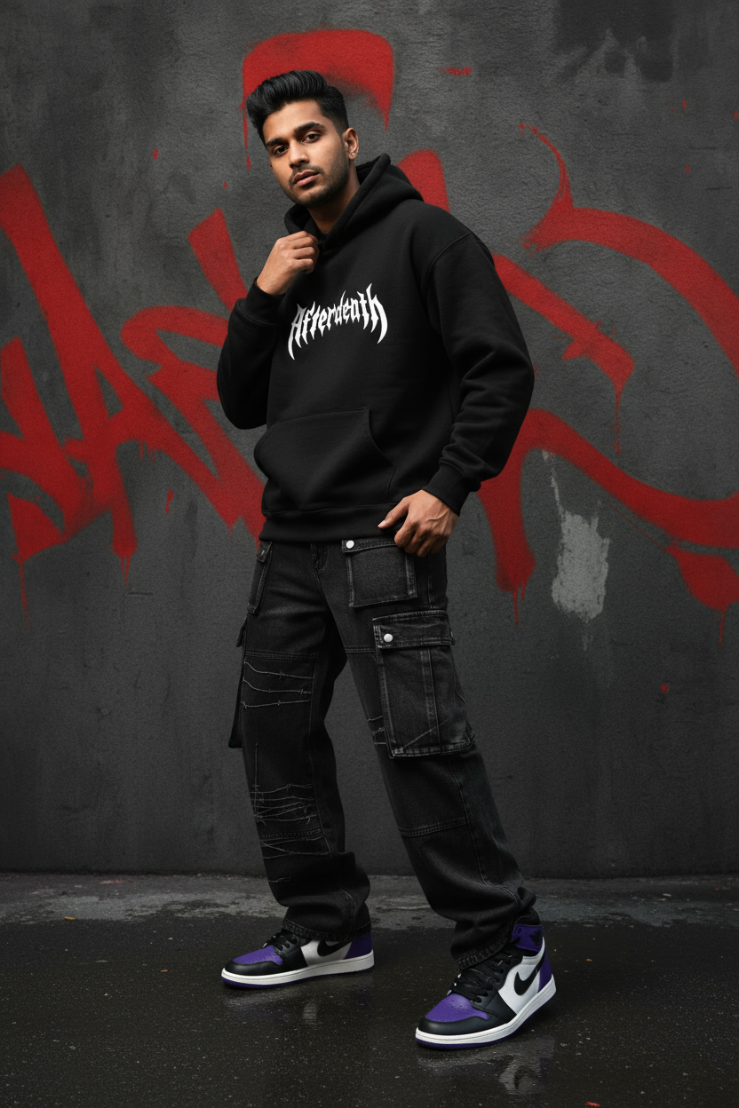 MORBID THREADS OVERSIZE HOODIE - ZIDDIZEN