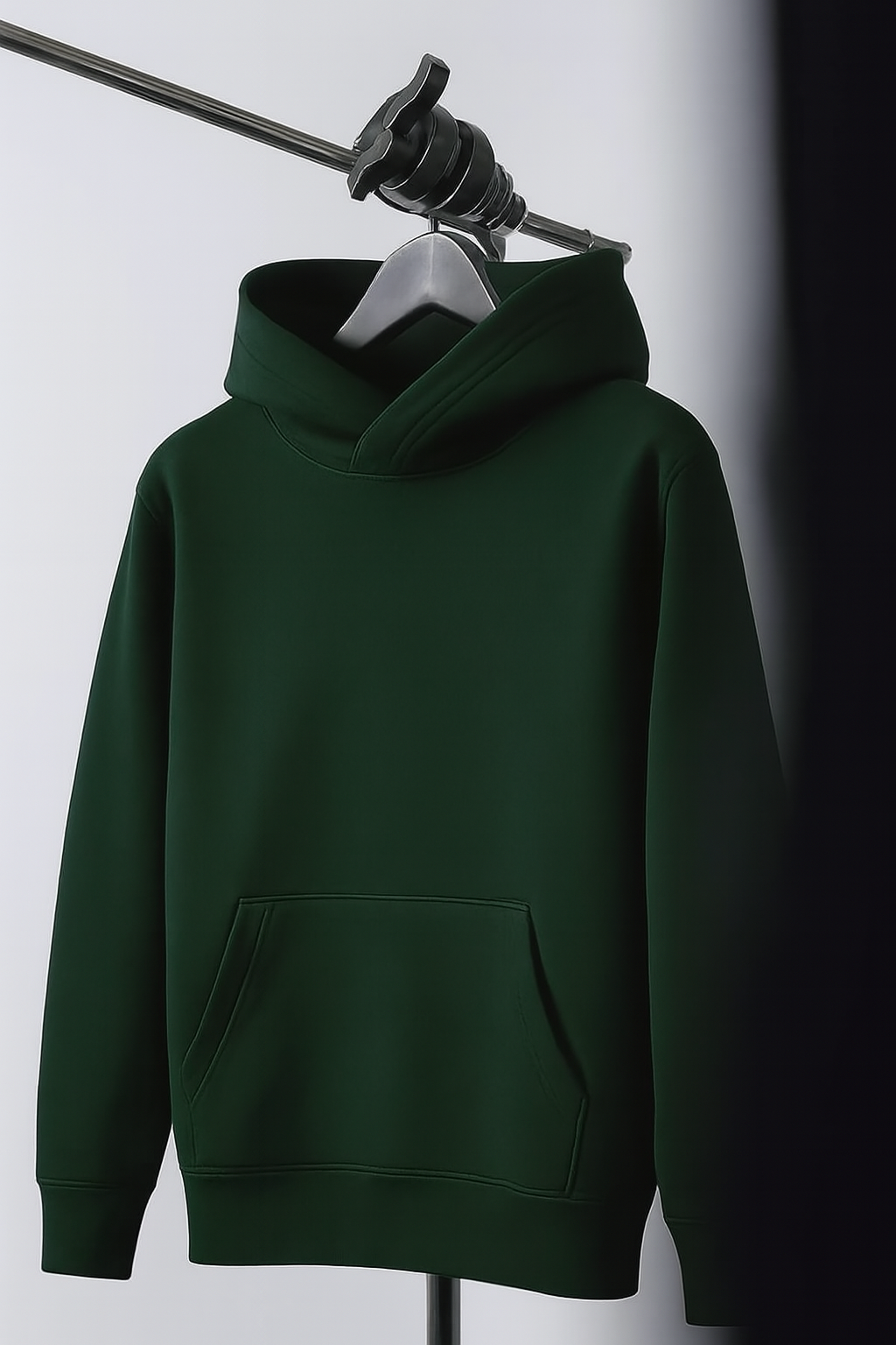 Solid Dark Green Oversize Hoodie - ZIDDIZEN